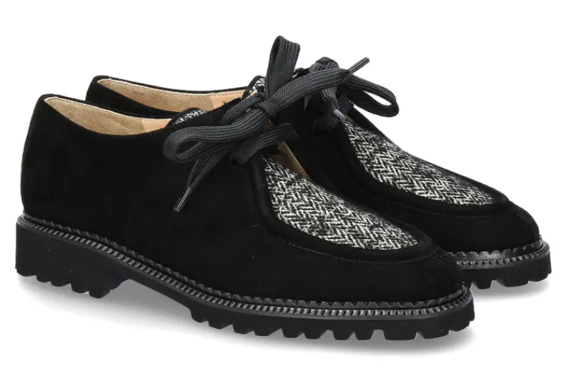 Damen Brunate Schnüschuh HELLEN CAMOSCIO- nero/ schwarz