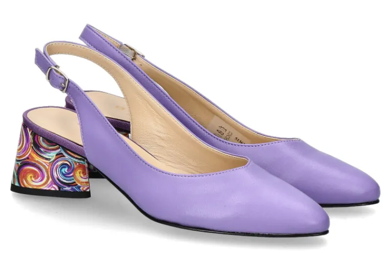Damen Brunate Slingpumps FLEX Nappaleder lavendel pop multi