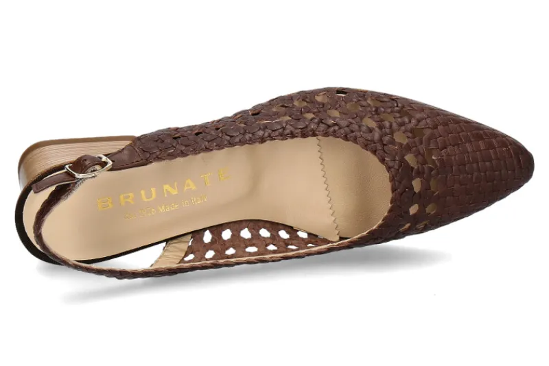 Damen Brunate Slingpumps FLEX WOVEN CAFFE NAPPA- chocco/braun