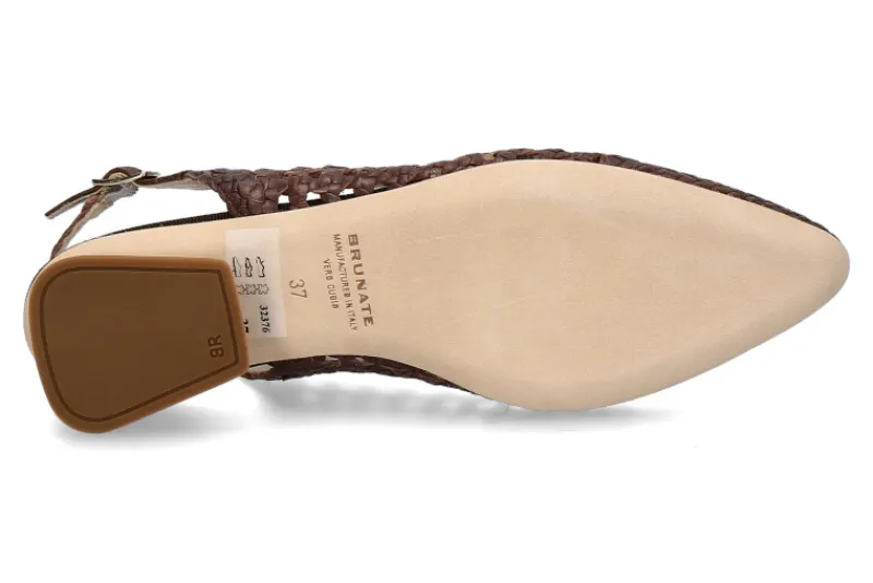Damen Brunate Slingpumps FLEX WOVEN CAFFE NAPPA- chocco/braun