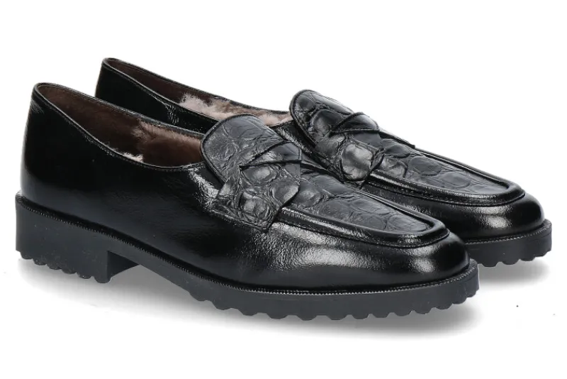 Damen Brunate Slipper gefüttert DANY URANO- nero/ schwarz