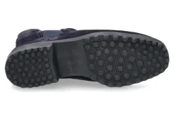 Damen Brunate Stiefelette gefüttert DANY CAMOSCIO BLU ELASTICO NERO (39½)