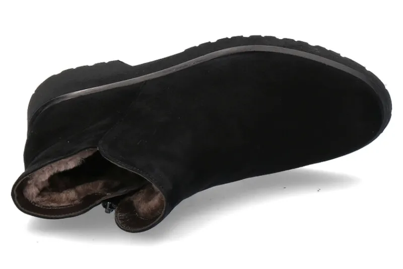 Damen Brunate Stiefelette gefüttert CAMOSCIO NERO AGNELLO (38½)