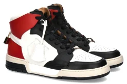 Herren Buscemi Sneaker AIR JON HIGH VITELLO WHITE BLACK RED