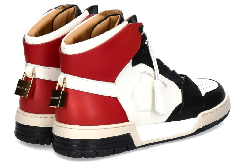Herren Buscemi Sneaker AIR JON HIGH VITELLO WHITE BLACK RED