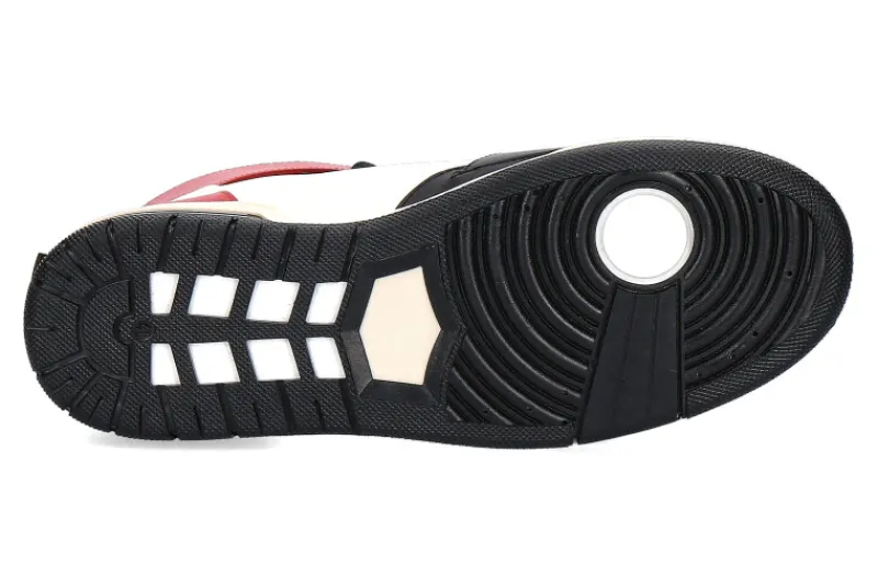 Herren Buscemi Sneaker AIR JON HIGH VITELLO WHITE BLACK RED