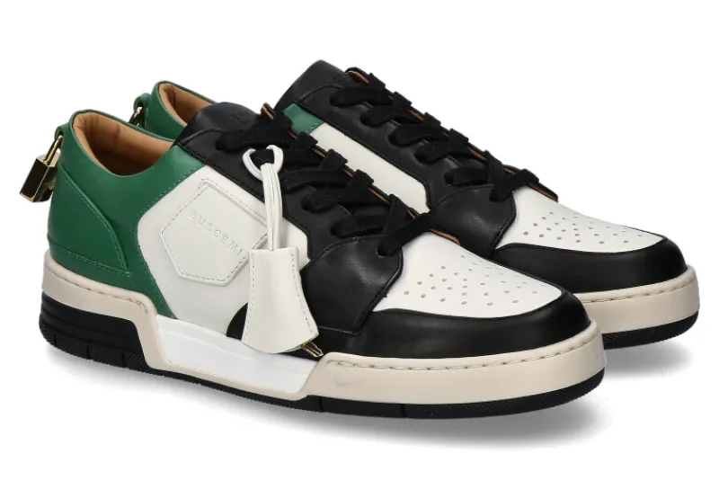 Herren Buscemi Sneaker AIR JON LOW VITELLO BLACK GREEN
