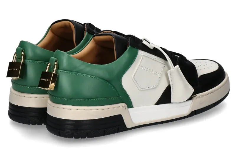 Herren Buscemi Sneaker AIR JON LOW VITELLO BLACK GREEN