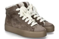 Damen Camerlengo Sneaker High gefüttert MORBIDONE FANGO GOMMA CASSETTA TAUPE