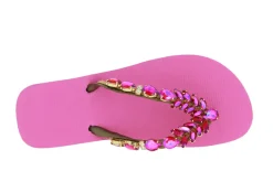 Damen CHANCLAS Zehensteg Sandale ADELA DIAMOND PINK