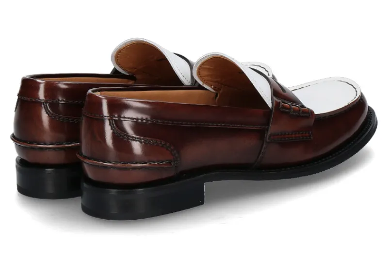 Damen Church's Loafer PEMBREY POLISHED BICOLOR- tabac/white