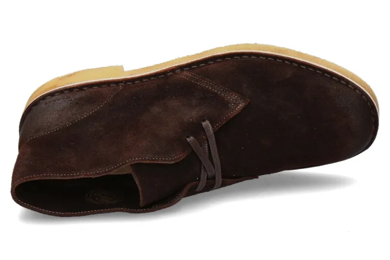 Herren Clarks Originals Schnürer DESSERT BOOT DARK TAN SUEDE