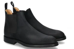 Herren Crockett & Jones Boot CHELSEA 5 ROUGH- OUT SUEDE- schwarz