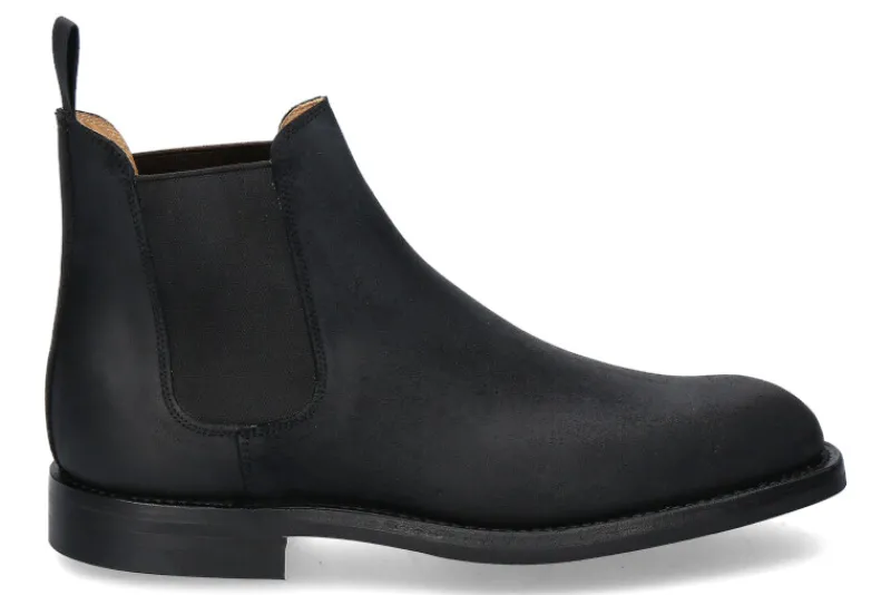 Herren Crockett & Jones Boot CHELSEA 5 ROUGH- OUT SUEDE- schwarz