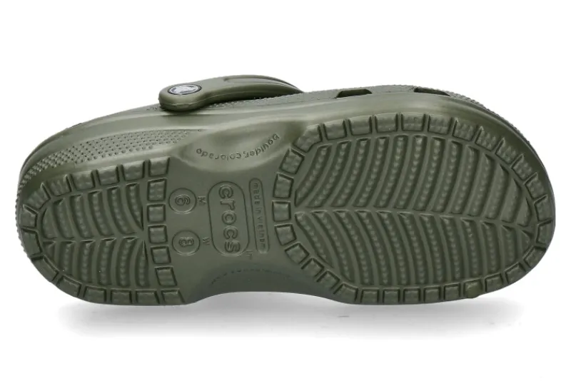 Damen Crocs Pantolette CLASSIC CLOG army green/grün