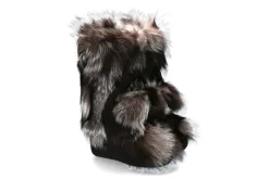 Damen Diavolezza Fellstiefel SILVER FOX POM POM Fuchsfell