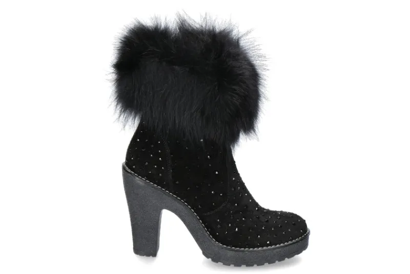 Damen Diavolezza Fellstiefelette gefüttert 851 NERO