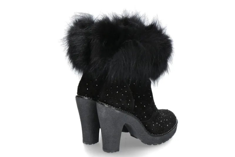 Damen Diavolezza Fellstiefelette gefüttert 851 NERO