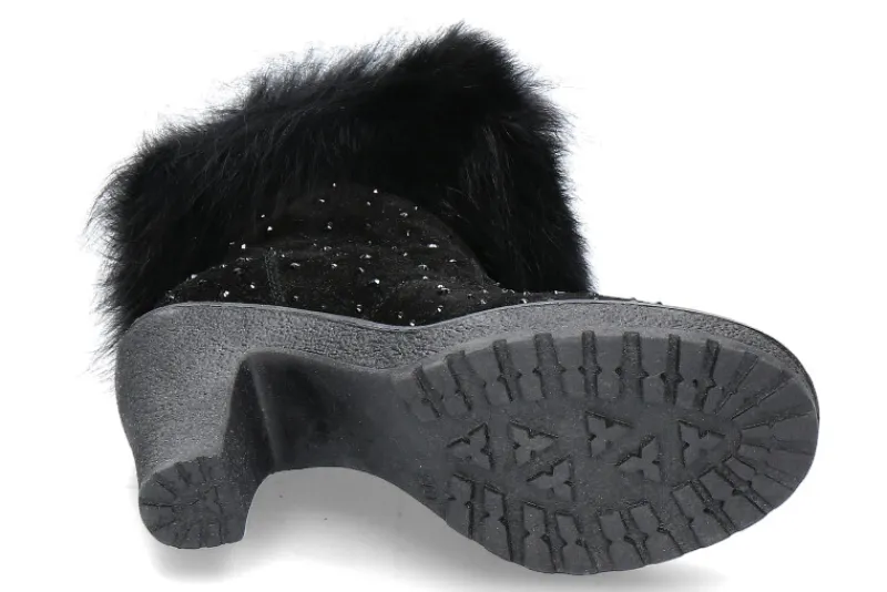 Damen Diavolezza Fellstiefelette gefüttert 851 NERO