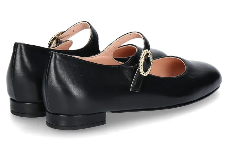 Damen dirndl + bua Ballerina Ziegennappa schwarz