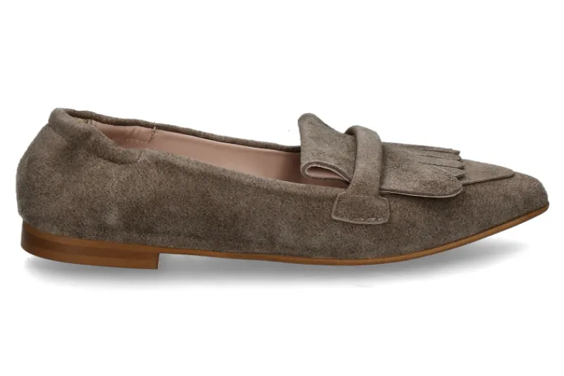 Damen dirndl + bua Damen- Slipper ANTIKBOCK- taupe