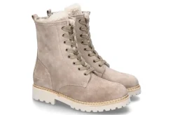 Damen dirndl + bua Damen- Stiefelette gefüttert VELOUR- sand