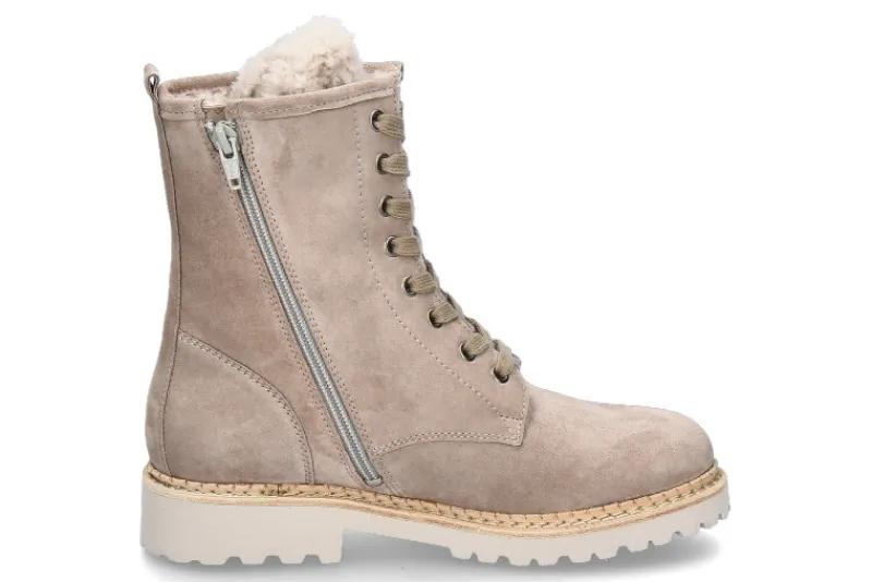 Damen dirndl + bua Damen- Stiefelette gefüttert VELOUR- sand