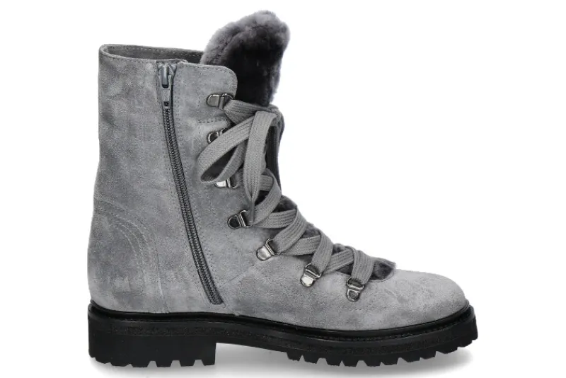 Damen dirndl + bua Damen- Stiefelette gefüttert LIGHT CACHMIRE- grey/grau