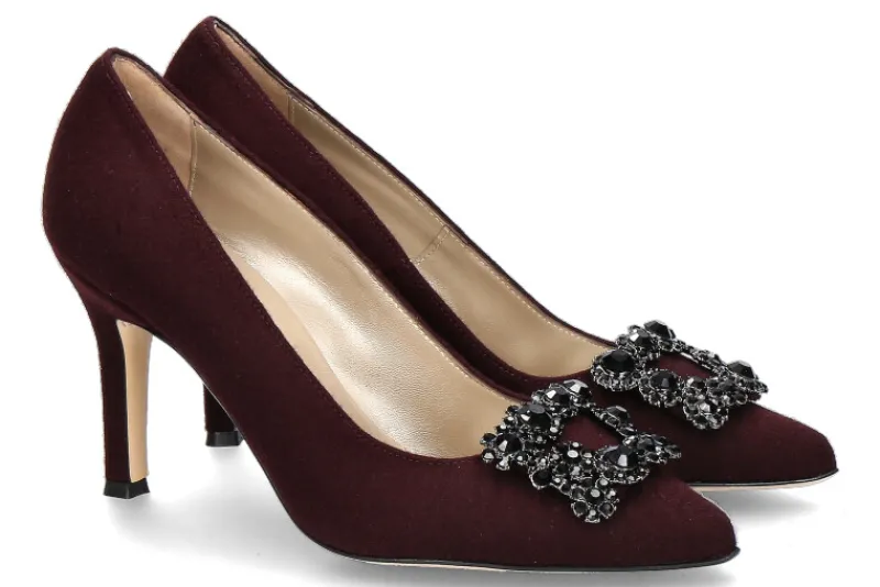 Damen dirndl + bua Pumps 5749 RUBIN- rot