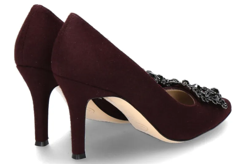 Damen dirndl + bua Pumps 5749 RUBIN- rot