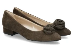 Damen dirndl + bua Pumps ANTIKBOCK- moor