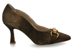 Damen dirndl + bua Pumps ANTIKBOCK- akazie/grün