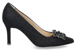 Damen dirndl + bua Pumps LODEN- schwarz