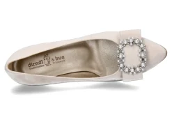 Damen dirndl + bua Pumps ZIEGENVELOUR- natur