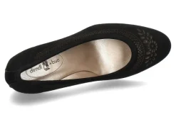 Damen dirndl + bua Pumps ZIEGENVELOUR SCHWARZ (38½)