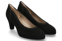 Damen dirndl + bua Pumps ZIEGENVELOUR SCHWARZ (37 )