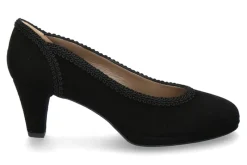 Damen dirndl + bua Pumps ZIEGENVELOUR SCHWARZ (37 )
