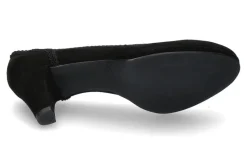 Damen dirndl + bua Pumps ZIEGENVELOUR SCHWARZ (37 )