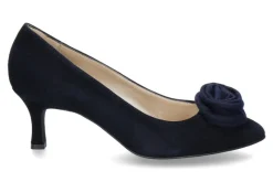 Damen dirndl + bua Pumps ZIEGENVELOUR/LODEN- ozean