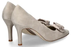 Damen dirndl + bua Pumps ZIEGENVELOUR BEIGE