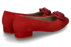 Damen dirndl + bua Pumps ZIEGENVELOUR GRANAT