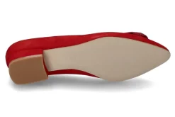 Damen dirndl + bua Pumps ZIEGENVELOUR GRANAT