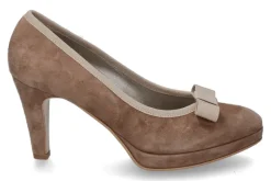 Damen dirndl + bua Pumps ZIEGENVELOUR ANTIKROSÉ