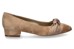 Damen dirndl + bua Pumps ZIEGENVELOUR/SEIDE- sand