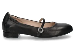 Damen dirndl + bua Riemenballerina ZIEGENNAPPA- schwarz