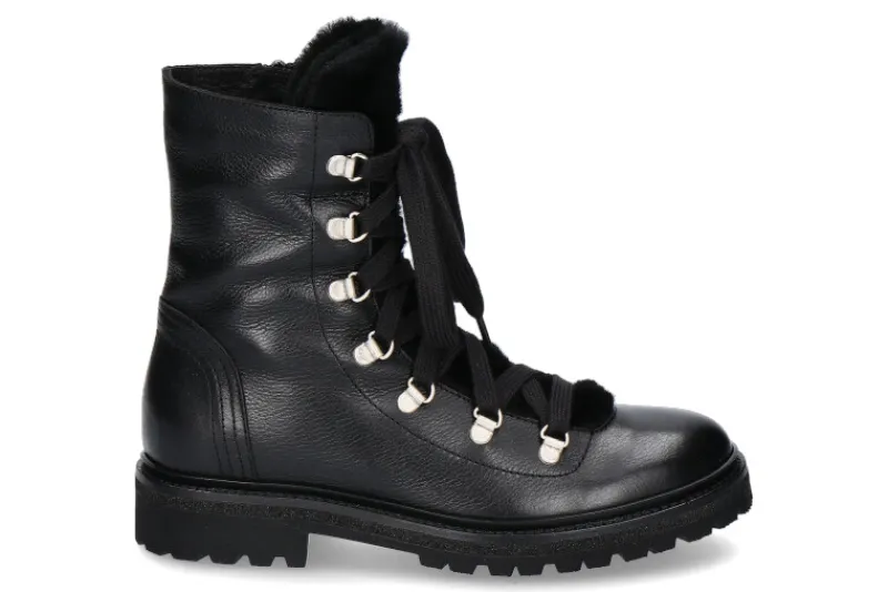 Damen dirndl + bua Schnürboots gefüttert 5714 NAPPA- schwarz