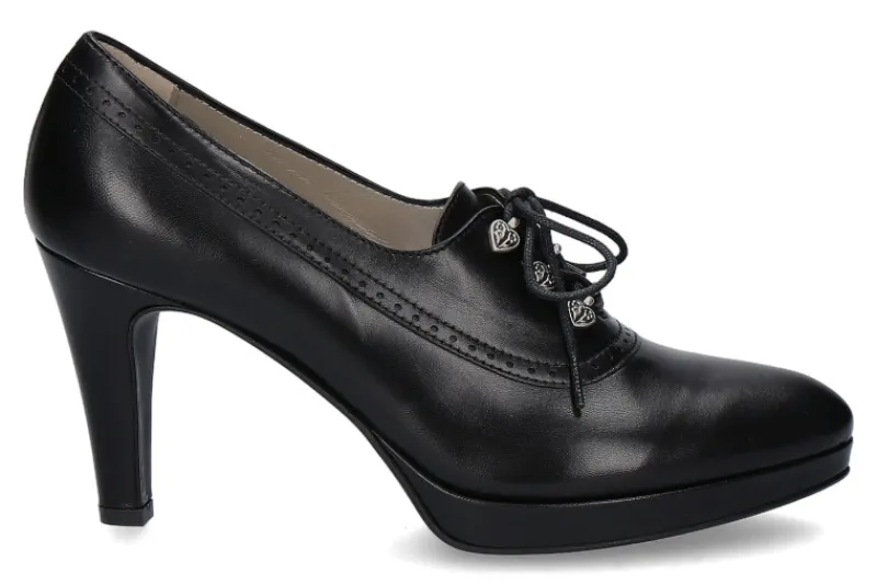 Damen dirndl + bua Schnürpumps ZIEGENNAPPA SCHWARZ (36)