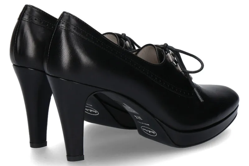 Damen dirndl + bua Schnürpumps ZIEGENNAPPA SCHWARZ (36)