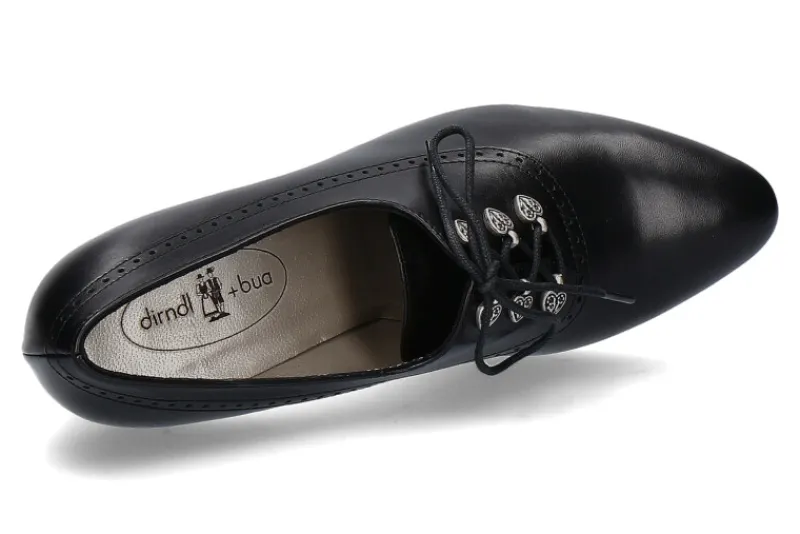 Damen dirndl + bua Schnürpumps ZIEGENNAPPA SCHWARZ (36)