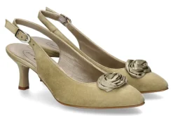 Damen dirndl + bua Slingpumps ZIEGENVELOUR KORN